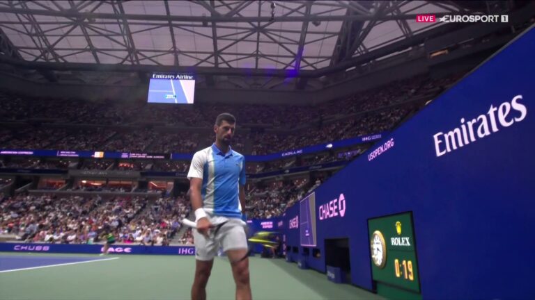 US OPEN – Shelton se rate, Djokovic réalise le premier break – Vidéo Tennis – Eurosport