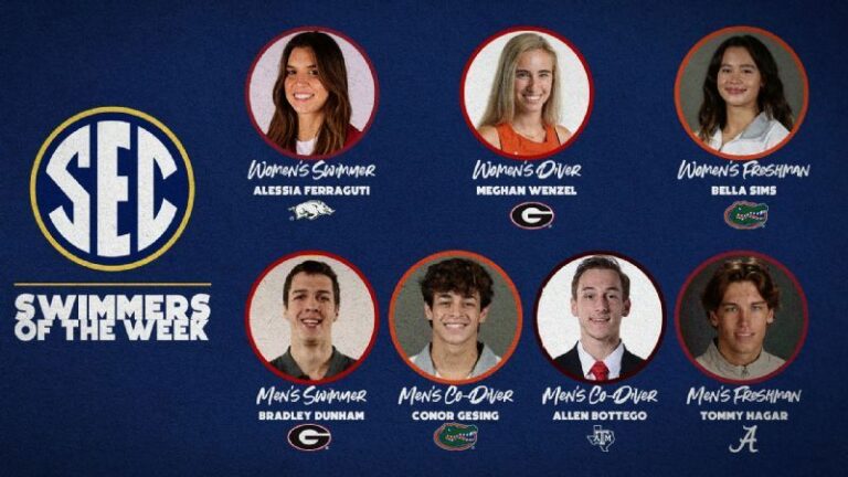 SEC Swimming & Diving Athletes of the Week: Week 1 – Southeastern Conference