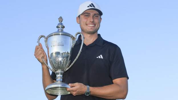 Swedish sensation Aberg wins first PGA Tour title