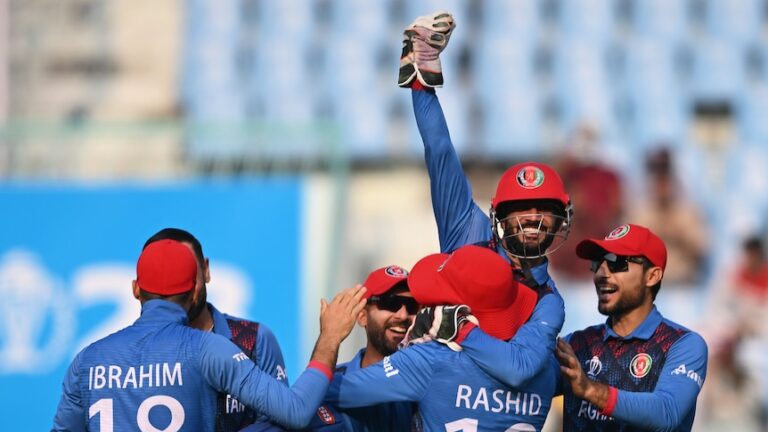 Afghanistan keeps Cricket World Cup semifinal hopes alive with win over Netherlands – ABC