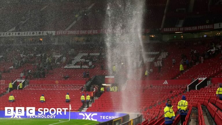 Old Trafford issues highlighted by heavy rainfall