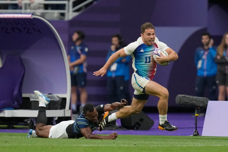 It took Antoine Dupont and his status as his sport's best player to finally end Fiji’s dominance of Olympic rugby sevens, helping France win a gold medal at a raucous Stade de France.