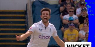 England v West Indies video: Mark Wood bowls Alzarri Joseph