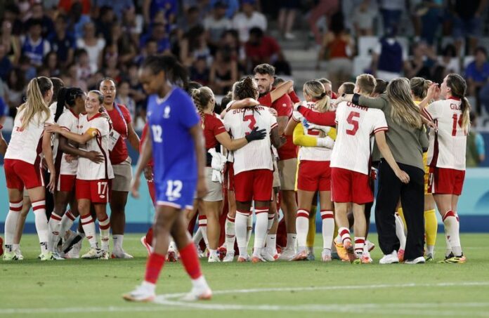 Football: Olympics-Soccer-Underfire Canada stun France with dramatic 2-1 win; US, Spain advance to quarter-finals