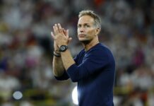 Football: Soccer-Hjulmand steps down as Denmark coach