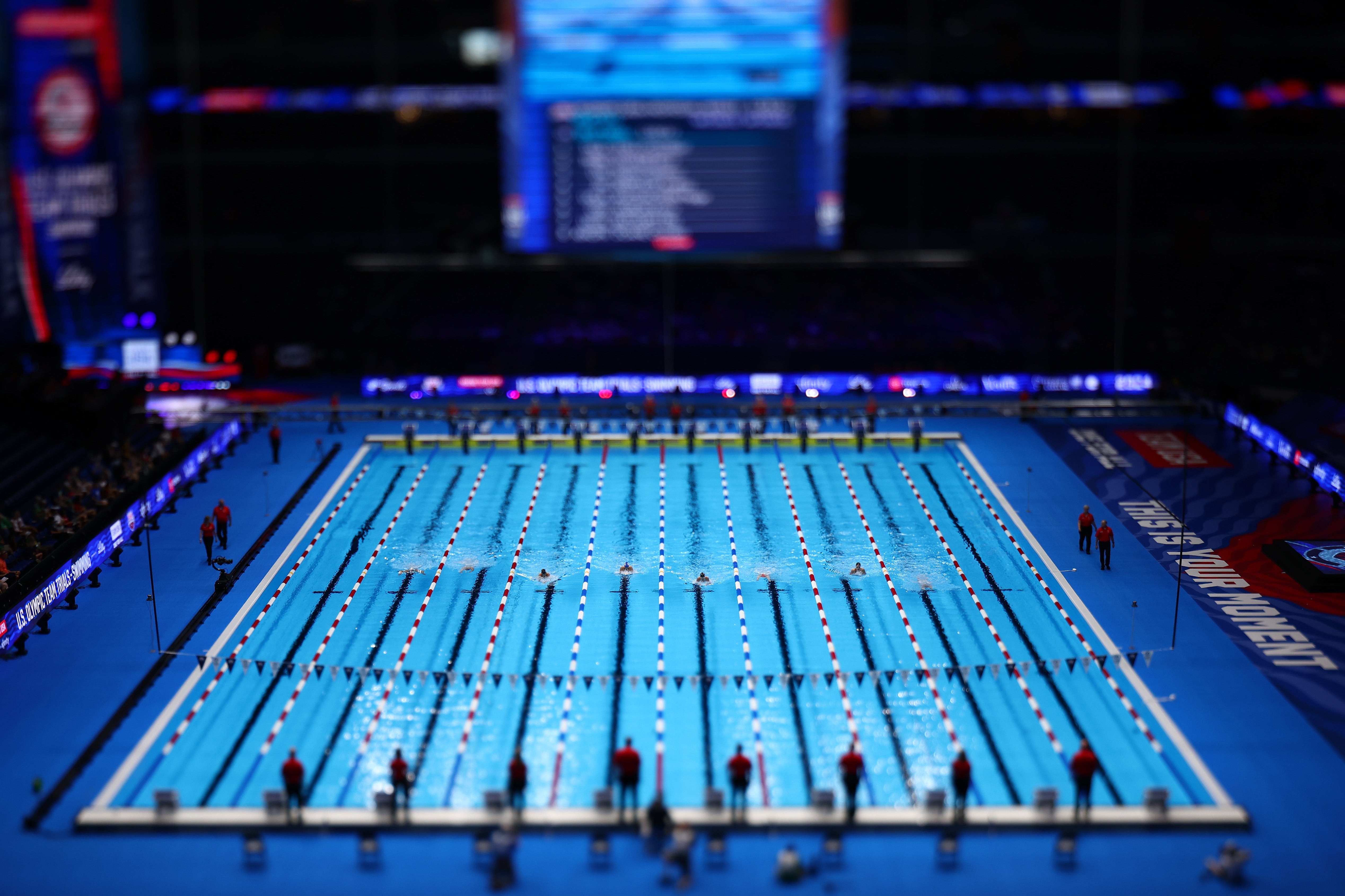 Lucas Oil Stadium, home of the Colts, hosted the 2024 U.S. Olympic Team Swimming Trials