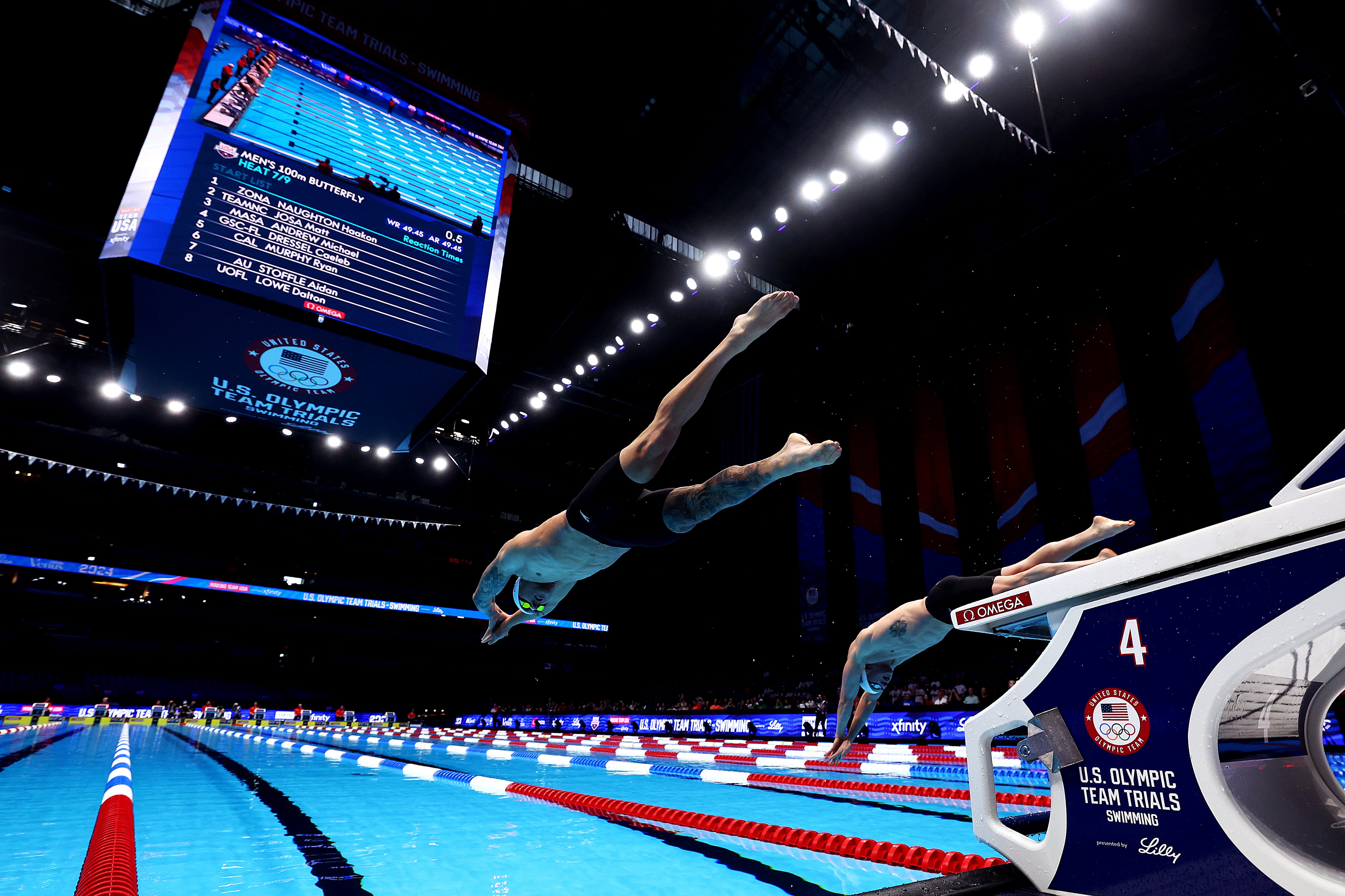 Caeleb Dressel at the U.S. Olympic Team Swimming Trials at Lucas Oil Stadium