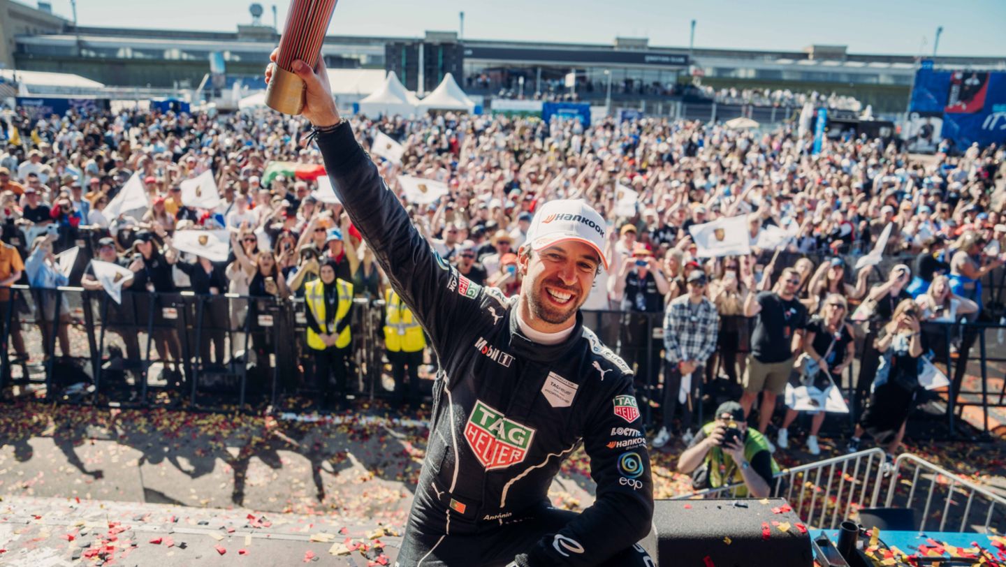 António Félix da Costa, First Porsche home win, Berlin E-Prix, 2024, Porsche AG