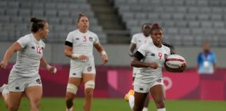 Ariana Ramsey (9) will compete on the U.S. women's rugby team at the Paris Games.