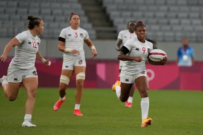 Ariana Ramsey (9) will compete on the U.S. women's rugby team at the Paris Games.