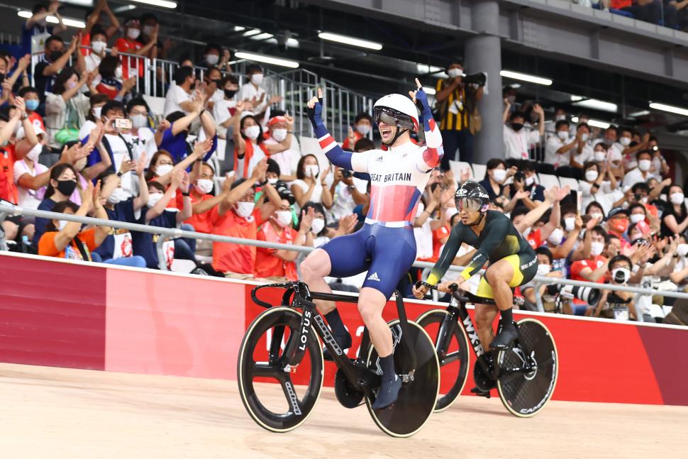 Jason Kenny wins gold at the Tokyo Olympics (Alex Whitehead/SWpix.com)