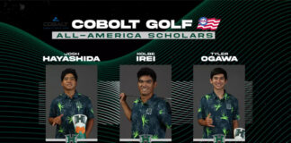 3 U H Manoa golfer headshots, Cobolt Golf graphic