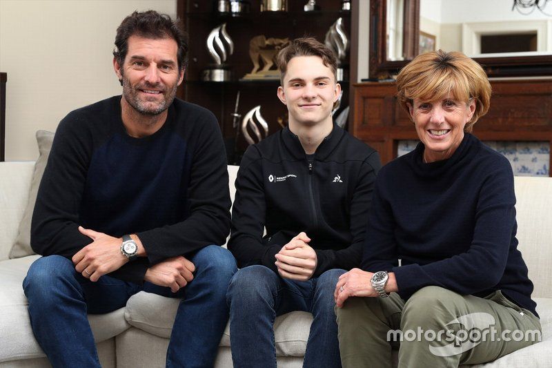 Mark Webber, Oscar Piastri and Ann Webber