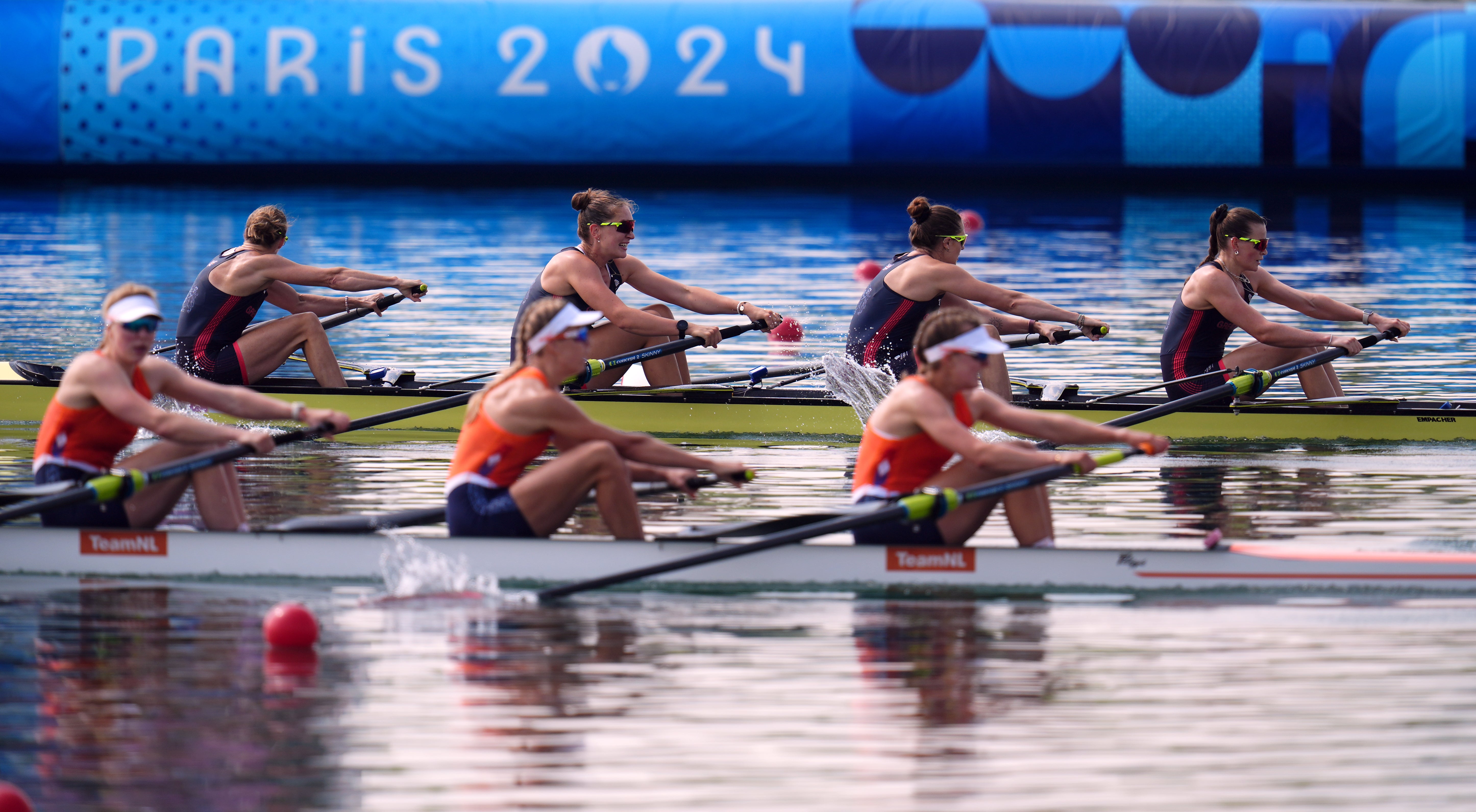 The women’s four were agonisingly close to gold (John Walton/PA)