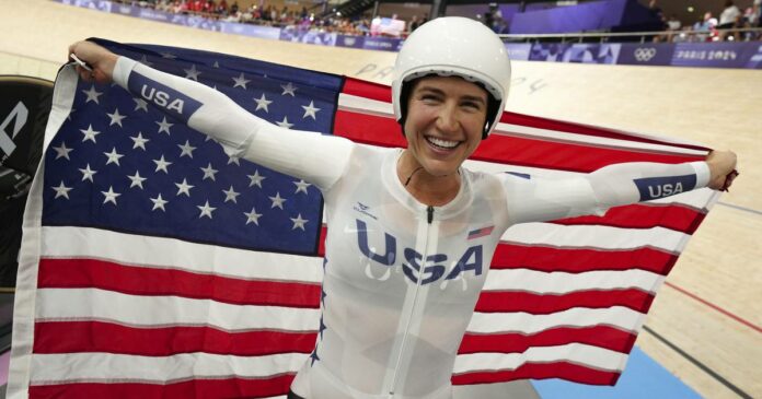 Alaska’s Kristen Faulkner wins 2nd cycling gold medal, this time on USA’s pursuit team