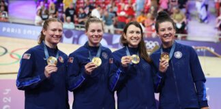 All results, as USA flies to Olympic gold in women’s team pursuit ahead of New Zealand and Team GB