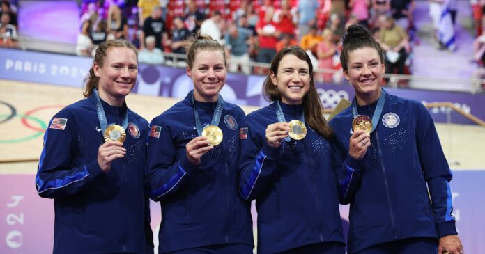 All results, as USA flies to Olympic gold in women’s team pursuit ahead of New Zealand and Team GB