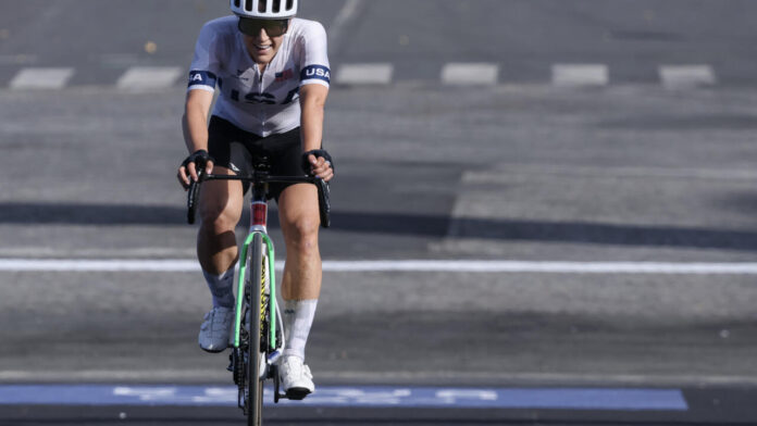 Faulkner attacks late to win Olympic cycling road race gold