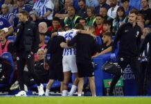 Football: Soccer-O'Riley injured as Brighton fly past Crawley 4-0 in League Cup