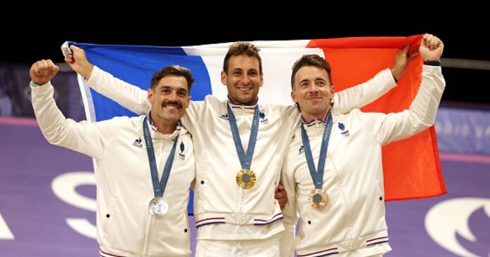 France’s golden night capped on the track with sensational 1-2-3 sweep in cycling BMX Racing men’s final