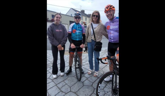 Irish cycling legend passes through Tipperary village with Tour de Munster