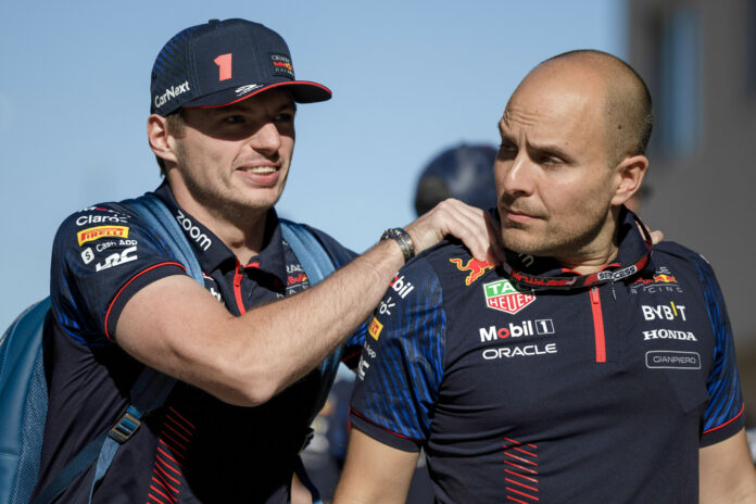 Max Verstappen and Gianpiero Lambiase