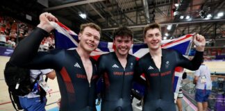 Paris Olympics track cycling live: Great Britain win silver in men's team sprint