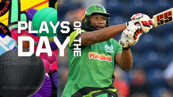 Pollard's five consecutive sixes - The Hundred plays of the day