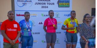 Winner Rwanda awarded the top sprinter in each stage and recognised the top three female cyclists in the Under-19 category during the race on the second day.