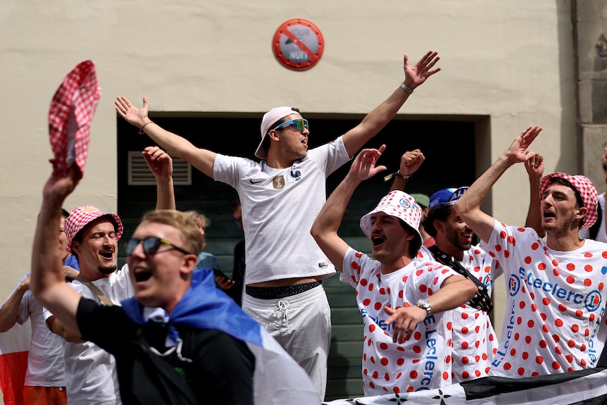 France fans cheer