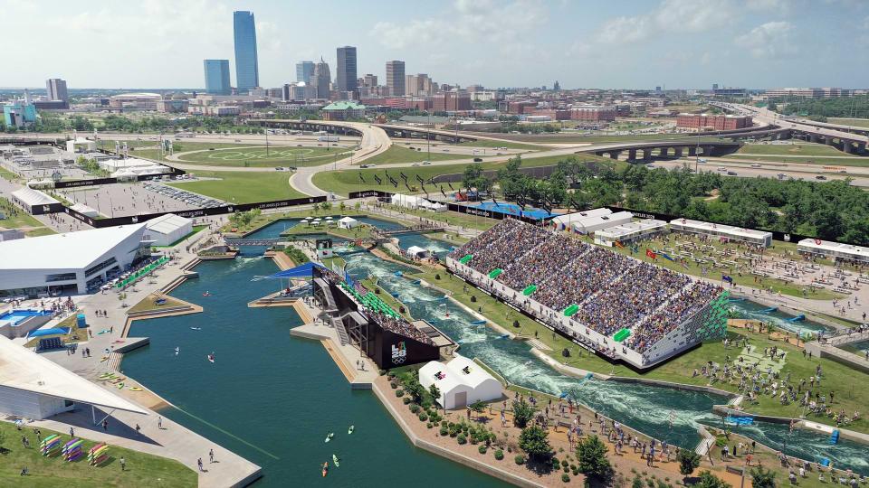 The whitewater events will take place 1,800 miles away in Oklahoma City