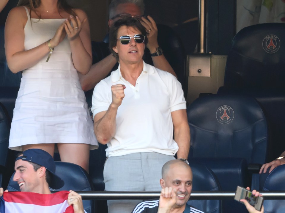 Tom Cruise has been having a great time and loves attending sporting events