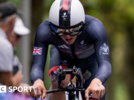 Great Britain's Archie Atkinson in action at the Paralympics