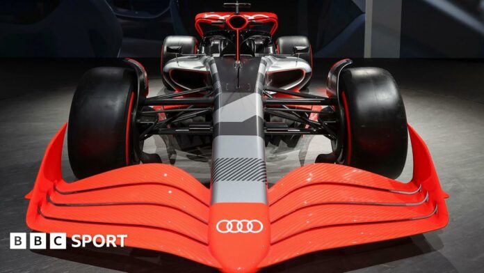 An Audi F1 show car