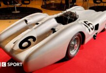 The Mercedes W196 R Stromlinienwagen that was sold at auction for a record sum