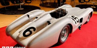 The Mercedes W196 R Stromlinienwagen that was sold at auction for a record sum