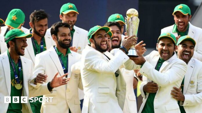 Pakistan lift the ICC Champions Trophy after beating India in the 2017 final