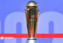 The trophy for the Champions Trophy 