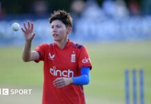 England bowler Issy Wong