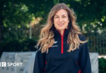 Haas race engineer Laura Mueller 