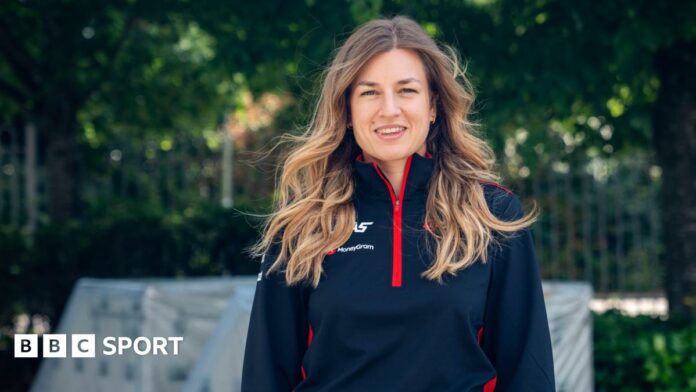 Haas race engineer Laura Mueller 