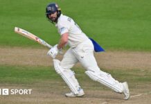 Mark Stoneman bats for Middlesex against Glamorgan at Sophia Gardens