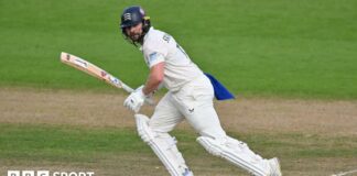 Mark Stoneman bats for Middlesex against Glamorgan at Sophia Gardens