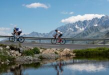 Riders taking part in the Tour de Mont Blanc sportive