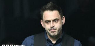 Ronnie O'Sullivan looking thoughtful