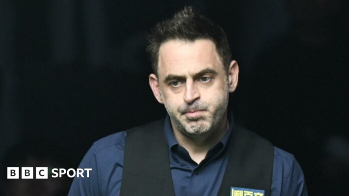 Ronnie O'Sullivan looking thoughtful