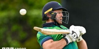 Ross Adair in action against Pakistan at Clontarf last May