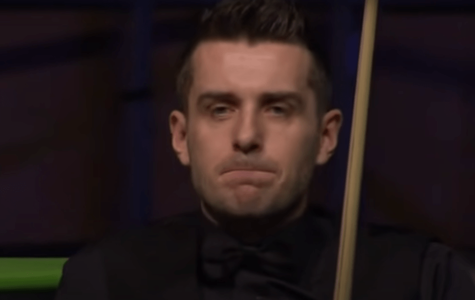 Mark Selby during a snooker match.