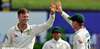 Matt Kuhnemann celebrates a wicket