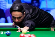 Ishpreet Singh Chadha at the snooker table